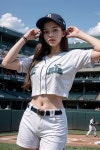AI가 그린 야구유니폼입은 여자 그리기 만들기 -1