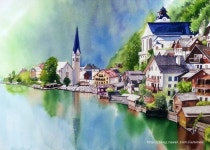 수채화 취미반 남궁인옥님 작품 - 대전취미미술화실 - 2020 | 수채화, 풍경화, 수채화 사진