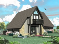 Pin page 006H-0140: A-Frame House Plan Fits a Narrow Lot | 건축, 집