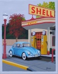 Pin by 우진 류 on volkSWAGen | Retro painting, Old gas stations, Gas station