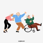 휠체어 노인 일러스트 춤 그림, 남자 클립 아트, 노인, 가죽 신발 PNG 일러스트 및 PSD 이미지 무료 다운로드 - Pngtree
