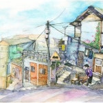 일구(Il Goo)😄 on Instagram: “화수동 길~인천항이 보이는 멋진 동네... 그러다 어느날 개발이라는 말한마디로 모든 마… | 아름다운, 수채화