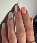 shimmer nail polish | nail art minimalist | 네일아트, 손톱