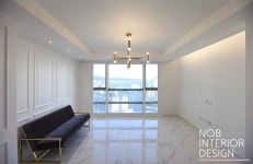 [부천인테리어]웨인스코팅과 잘 어울리는 골드 + 비앙코타일 인테리어 + 부천 중동 두산위브 7단지아파트 30평(복사골건영)... 