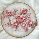 Beaded Pearl 3D Bridal Gown drilling Lace Applique Embroidery Patches Trim Collar Wedding Bodice Veil Accessories S0688 | 자수