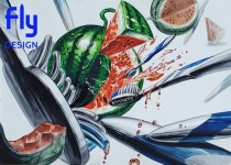 홍대 플라이 미술학원 학생 시험작 ! - 2020 | 디자인 요소, 수박