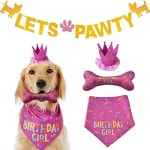 IDOLPET Dog Birthday Bandana Large Dog Birthday Hat Happy Birthday Dog Bone Toy Dog Party Set Pet Happy Birthday Party Suppliers Dog... 