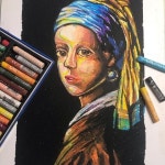 Oil pastel drawing에 있는 핀