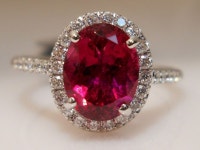 Pin by byung cheul on 루비 | Beautiful jewelry diamonds, Tourmaline jewelry, White gold ruby ring