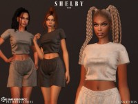 Plumbobs n Fries SHELBY top in 2023 | Sims 4 clothing, Sims 4, Sims