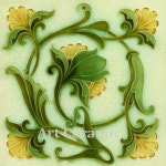 Art Nouveau Ceramic Wall Fireplace a Tile 0034 - Etsy | 도예, 배경화면, 수공예