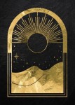 Mystical Gold Moon Poster by Moon Calendar Studio | Displate in 2023 | Moon poster, Painting, Art