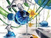 Instagram의 기호T 입시그림님: “고2 학생작 분무기 꽃 . . . #기초디자인 #분무기 #분무기기초디자인 #꽃기초디자인 #물기초디자인”