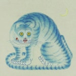 달파랑이 (달과 파란호랑이, 원본은 가회민화박물관 소장) | Chinese folk art, Tiger art, Korean art