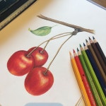 - 🍎미니사과 완성!✌🏻 - - #✏️ #일러스트 #illust #イラスト #illustration #drawing #그림 #세밀화 #세밀화그리기 #🌿 #흑심... 