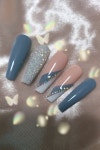 보누므 네일(BONUM NAIL) | Gray French Press on Nailsㅣbling Press on Nails Gel Acrylic - Etsy | Manicura de uñas, Manicura, Uñas bonitas y faciles Gray...