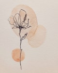 수채화 꽃 그림 - 펜드로잉