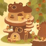 Pin page 효뚠 on Instagram: 곰요정들의 도토리집🐻🌳