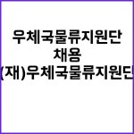 (재)우체국물류지원단 비정규직 설 특별 채용! 우체국물류지원단에서 새로운 도전! | 경기진