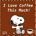 Snoopy I love coffee this much | 커피