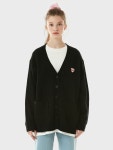 ROLAROLA 로라로라 ROLAROLA 로라로라 | Black cardigan, Basic cardigan, Heart logo