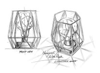연구소님: “#투시흥신소 #테이블조명 #육각조명 #wirerack #lighting #조명 #카페조명 . . . . #znlee #sket… | Perspective... 