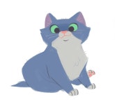 491: Blue Kitten | 동물, 그림, 고양이