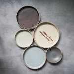 원턱접시  대  ivory (52)  28×3 중  brown,  sky blue (40)  25×3 소  green  color (30)  20×3 문볼  D blue (19) .  자연을 닮은 5 color... 