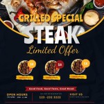 Grilled Steak Menu | Steak menu, Grilled steak, Restaurant flyer