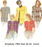 Sewing+Pattern+Simplicity+7964+Misses+Boxy++Jacket+In+2+Lengths,+Size+20+22+24+26+Uncut | 패션, 패션 일러스트