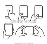 Lineert 스톡 벡터(로열티 프리) 387985462 | Shutterstock 최신 스마트폰을 가진 다른 변형들.리네아트 픽토그램 스톡 벡터... 