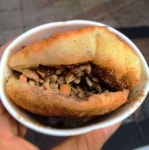 Hotteok 호떡 with red bean paste, honey, cinnamon and pine nuts, popular street snack in the BIFF Market in Busan, Korea | Food... 