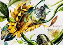 #기초디자인 #해바라기 #전구 #나뭇잎 #분당디자인스타 #디자인스타 #분당미술학원