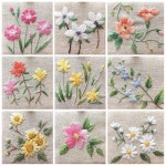 #꽃자수 - - #야생화자수 #흑꼼씨네자수🐻 #embroidery #flowerembroidery #dmc