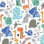 Cotton - 110cm Wide - Arriving in THIS WEEK! We absolutely love Dashwood Studio fabrics … | 실크 스크린, 공룡, 창조적인