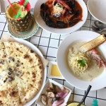 🌊바다보면서 냠냠🍍🍕🍝🍤 #알로하도#제주#바다뷰#alohado#jeju