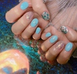 • Nail Design 자개 네일 ✨영롱함보소~! 2019(이미지 포함) | 네일 아이디어, 옴브레 네일, 네일아트