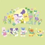 ปักพินโดย 지수 이 ใน 앙금케이크 | สติกเกอร์น่ารัก, น่ารัก... 