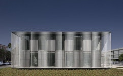 Vila-real public library by OAB and Penin Arquitectos, Vila-real, Spain. The façade, built with the local company Butech is made with... 