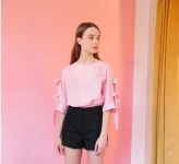 [OH MY B 오마이비] FRILL LINE PANTS - BLACK | 옷, 티셔츠, 디자인