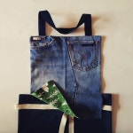 청바지 분해해서 옥스포드에 매치해서 만든 앞치마 #데님앞치마 #업사이클링 #apron #upcycling | 데님 앞치마, 업사이클링, 앞치마