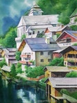 오스트리아 할슈타트.# allstatt, Austria | 풍경화, 풍경 그림, 풍경 사진
