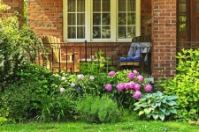 집 앞 정원 | 1000 | Porch garden, Front porch garden, Front yard landscaping