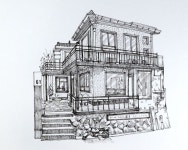 건축스케치 어반드로잉 pen drawing