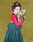 Korean elegance woman by Bak Yeun-ok 한국 전통미인도( 화가 - 박연옥)