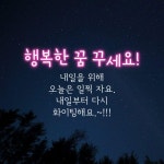 행복한 꿈 꾸세요!