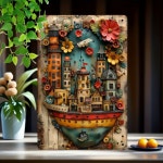 금속 주석 간판 플래크 8x12 | 벽걸이 장식 예술 | 방, 레스토랑, 카페, 바, 맨 케이브, 농장, 차고 | 영어 텍스트가... 