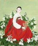 Korean elegance woman by Bak Yeun-ok 한국 전통 미인도( 화가 - 박연옥)