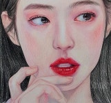 🎶Jennie🎶 - 2023 | 색연필 그림, 그림, 초상화