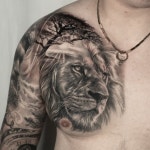 사자 부분은 회복된 상태입니다. #liontattoo #tigertattoo... 대전타투샵 #대전타투 #호랑이타투 #사자타투 #맹수타투